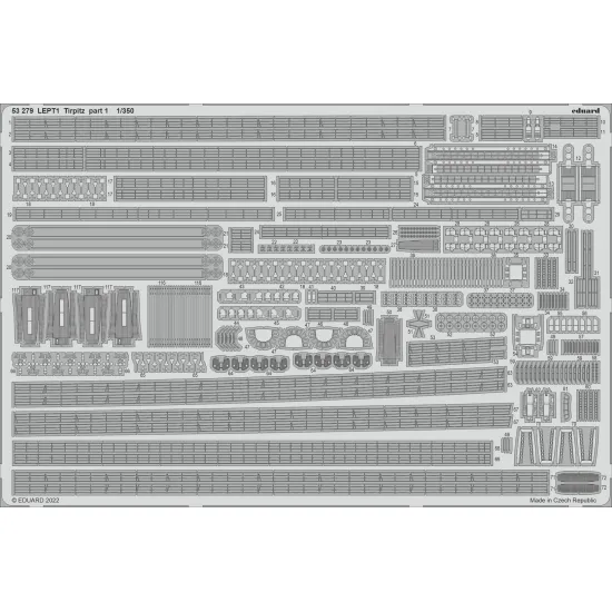 Eduard 53279 1/350 Tirpitz part 1 0 Photo-Etched for Ships Photo etched set