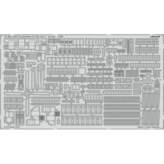 Eduard 53282 1/350 USS Constellation CV-64 part 2 - aircraft 0 Photo-Etched for Ships Photo etched set