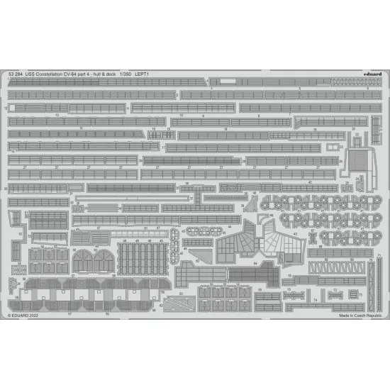 Eduard 53284 1/350 USS Constellation CV-64 part 4 - hull & deck 0 Photo-Etched for Ships Photo etched set