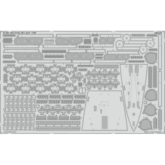 Eduard 53289 1/350 USS Alaska CB-1 part 1 0 Photo-Etched for Ships Photo etched set