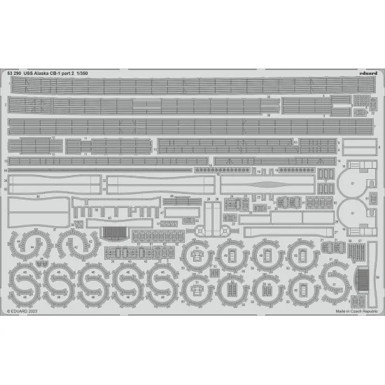 Eduard 53290 1/350 USS Alaska CB-1 part 2 0 Photo-Etched for Ships Photo etched set