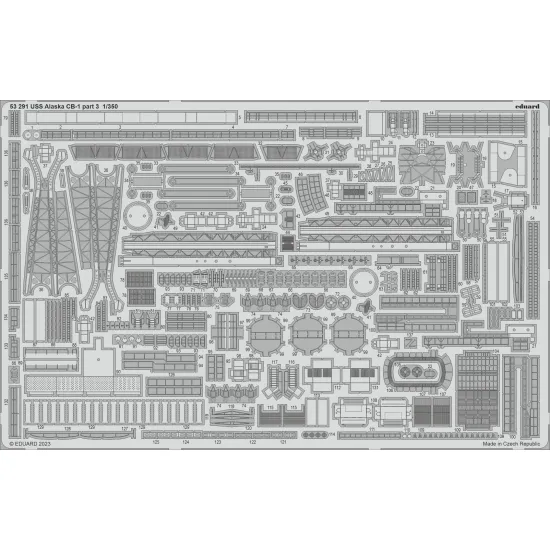 Eduard 53291 1/350 USS Alaska CB-1 part 3 0 Photo-Etched for Ships Photo etched set