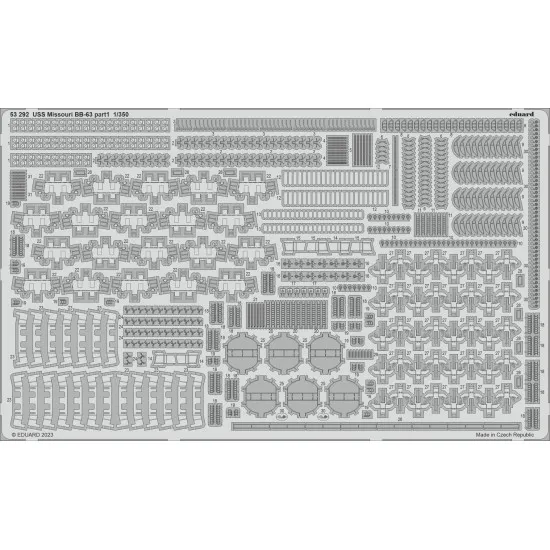 Eduard 53292 1/350 USS Missouri BB-63 0 Photo-Etched for Ships Photo etched set