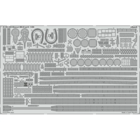 Eduard 53294 1/350 USS Missouri BB-63 part 3 0 Photo-Etched for Ships Photo etched set
