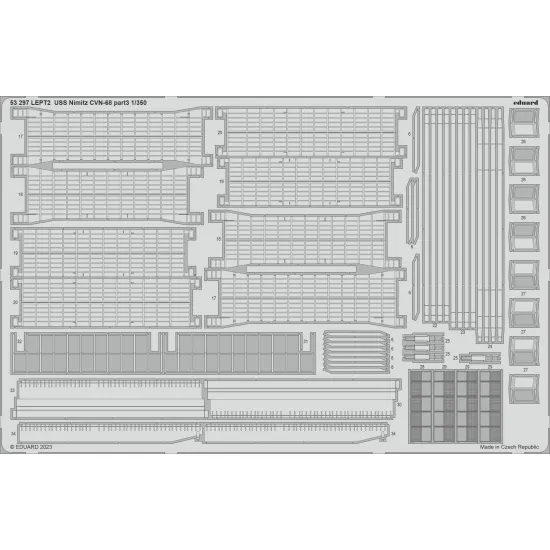 Eduard 53297 1/350 USS Nimitz CVN-68 part 3 0 Photo-Etched for Ships Photo etched set