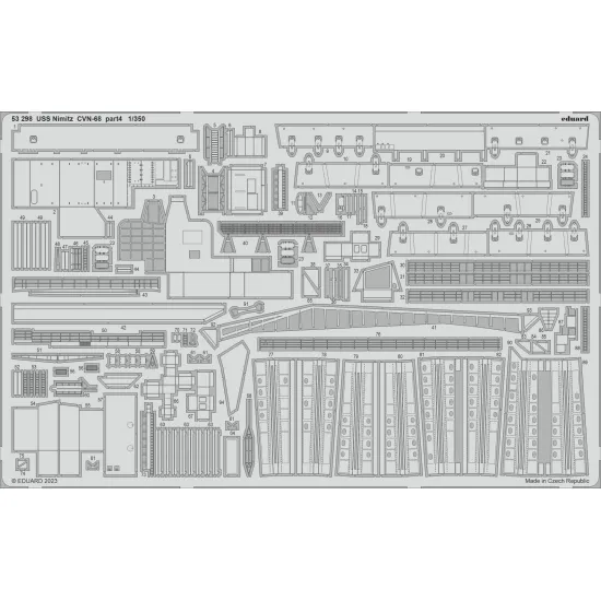 Eduard 53298 1/350 USS Nimitz CVN-68 part 4 0 Photo-Etched for Ships Photo etched set