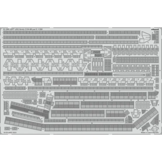Eduard 53299 1/350 USS Nimitz CVN-68 part 5 0 Photo-Etched for Ships Photo etched set
