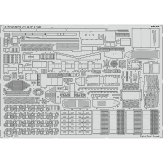 Eduard 53300 1/350 USS Nimitz CVN-68 part 6 0 Photo-Etched for Ships Photo etched set