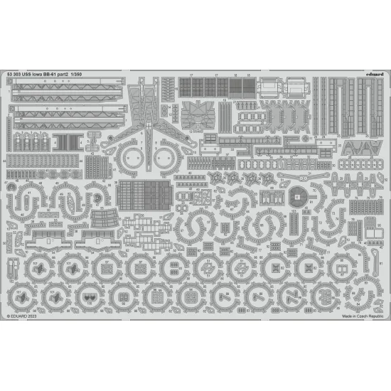 Eduard 53303 1/350 USS Iowa BB-61 part 2 0 Photo-Etched for Ships Photo etched set