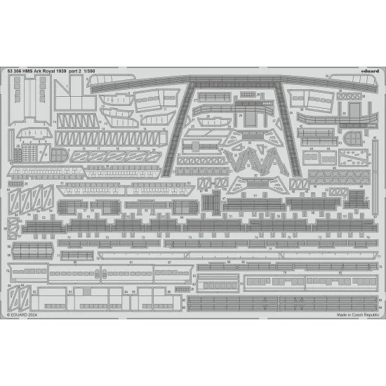 Eduard 53306 1/350 HMS Ark Royal 1939 part 2 0 Photo-Etched for Ships Photo etched set