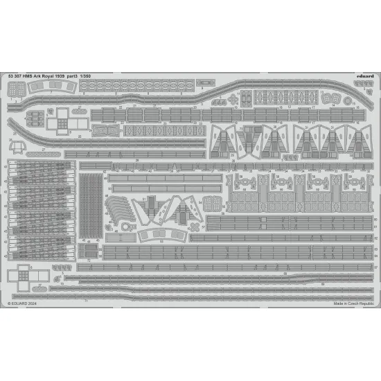 Eduard 53307 1/350 HMS Ark Royal 1939 part 3 0 Photo-Etched for Ships Photo etched set