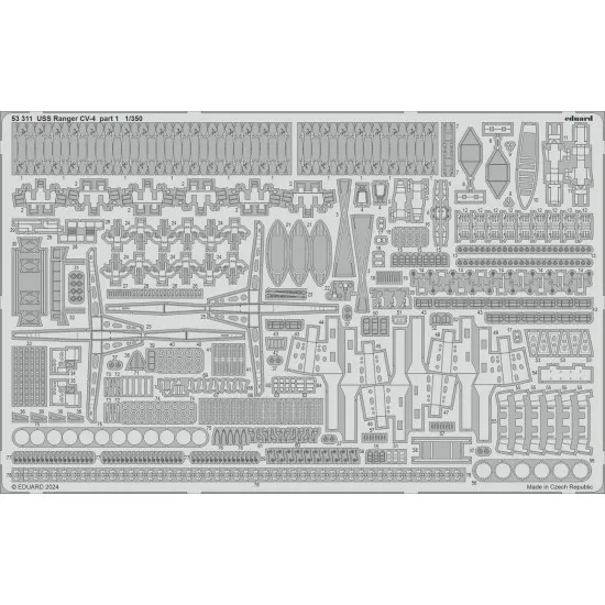 Eduard 53311 1/350 USS Ranger CV-4 part 1 0 Photo-Etched for Ships Photo etched set