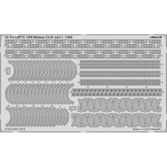 Eduard 53314 1/350 USS Midway CV-41 part 1 0 Photo-Etched for Ships