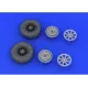 Eduard 632019 1/32 F4U-1 wheels Brassin for Aircraft
