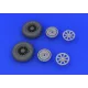 Eduard 632019 1/32 F4U-1 wheels Brassin for Aircraft
