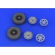 Eduard 632019 1/32 F4U-1 wheels Brassin for Aircraft