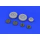 Eduard 632040 1/32 Bf 109G-10 wheels Brassin for Aircraft