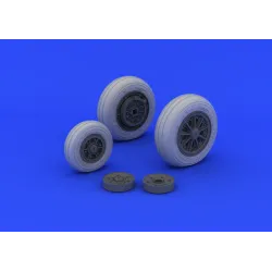 Eduard 632046 1/32 F-104 undercarriage wheels late Brassin for Aircraft