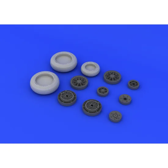 Eduard 632046 1/32 F-104 undercarriage wheels late Brassin for Aircraft