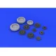 Eduard 632046 1/32 F-104 undercarriage wheels late Brassin for Aircraft