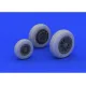 Eduard 632046 1/32 F-104 undercarriage wheels late Brassin for Aircraft