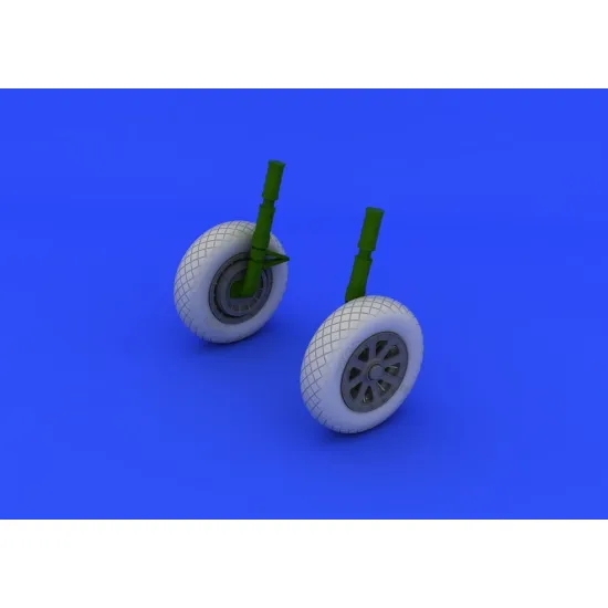 Eduard 632052 1/32 F4U-1 wheels diamond pattern Brassin for Aircraft