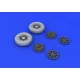 Eduard 632052 1/32 F4U-1 wheels diamond pattern Brassin for Aircraft