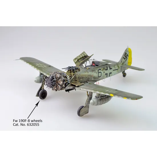 Eduard 632055 1/32 Fw 190F-8 wheels Brassin for Aircraft
