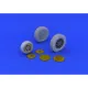 Eduard 632073 1/32 P-39 wheels late Brassin for Aircraft