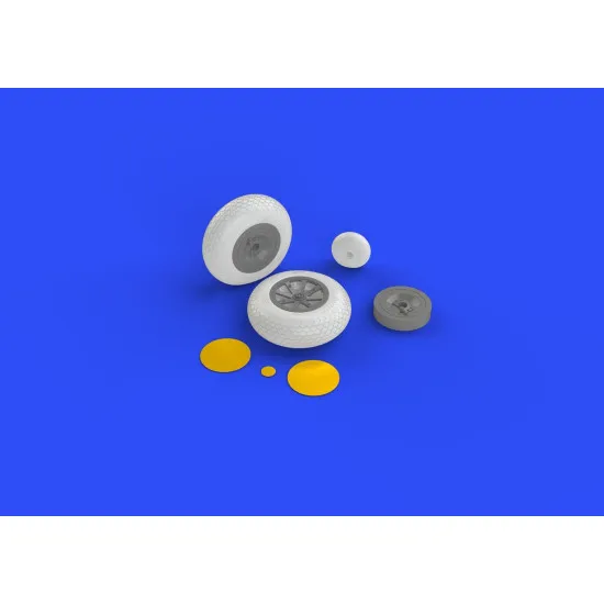 Eduard 632080 1/32 P-40 wheels w/ pattern Brassin for Aircraft