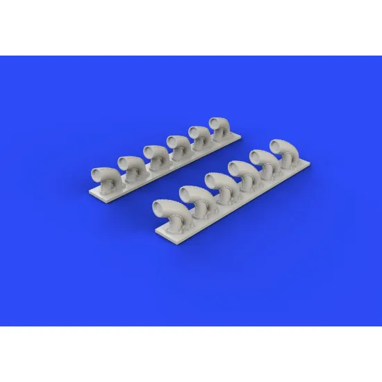 Eduard 632081 1/32 P-39Q/N exhaust stacks Brassin for Aircraft