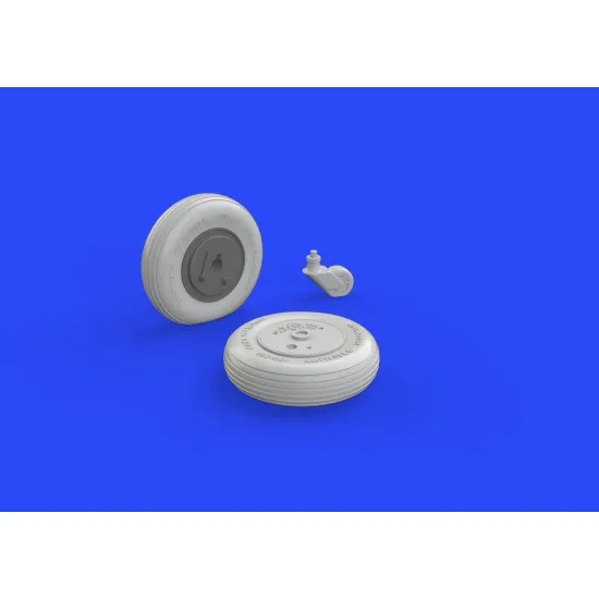 Eduard 632087 1/32 A6M5c Zero wheels Brassin for Aircraft