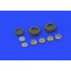 Eduard 632100 1/32 Me 262 wheels Brassin for Aircraft