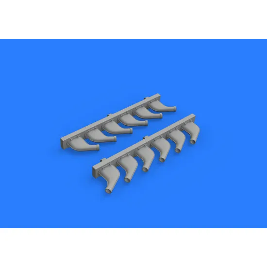 Eduard 632118 1/32 P-51D exhaust stacks Brassin for Aircraft