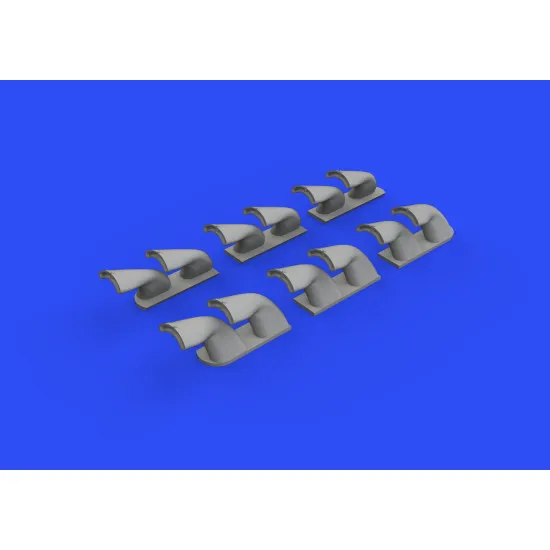 Eduard 632139 1/32 P-40 exhaust stacks fishtail Brassin for Aircraft