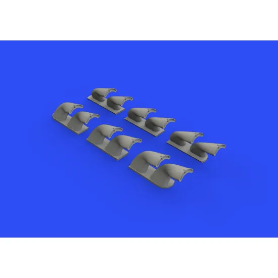 Eduard 632139 1/32 P-40 exhaust stacks fishtail Brassin for Aircraft