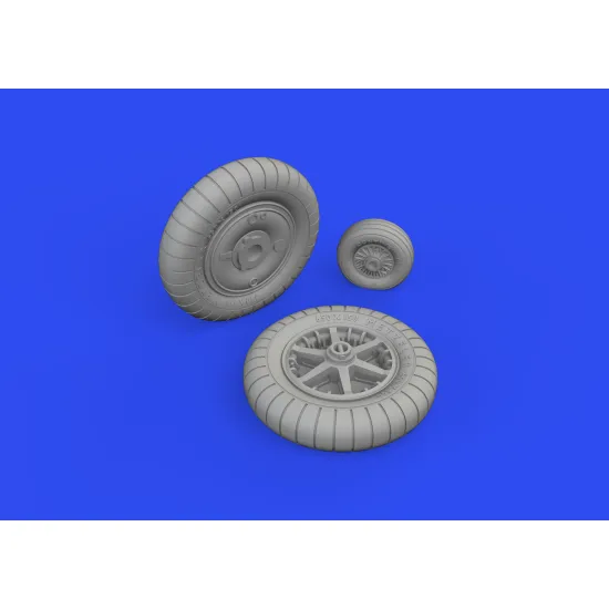 Eduard 632186 1/32 Bf 109G-2 wheels Brassin for Aircraft