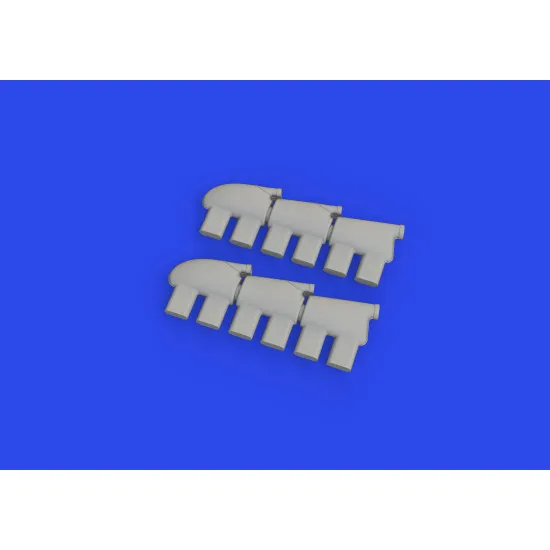 Eduard 632188 1/32 Hurricane Mk.II exhaust rounded PRINT Brassin for Aircraft