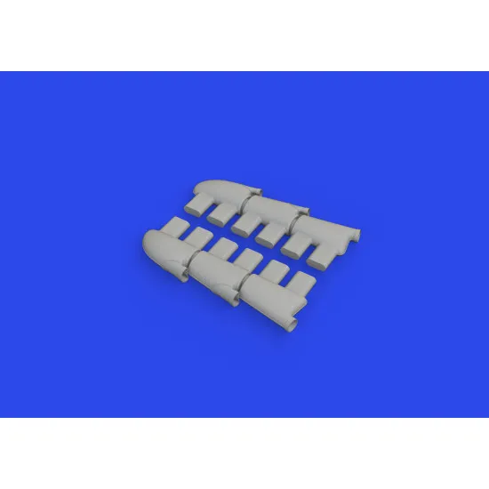 Eduard 632188 1/32 Hurricane Mk.II exhaust rounded PRINT Brassin for Aircraft