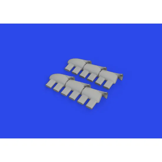 Eduard 632189 1/32 Hurricane Mk.II exhaust fishtail PRINT Brassin for Aircraft