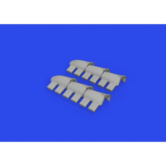 Eduard 632189 1/32 Hurricane Mk.II exhaust fishtail PRINT Brassin for Aircraft