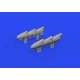 Eduard 632196 1/32 Spitfire Mk.Ia exhaust stacks PRINT Brassin for Aircraft