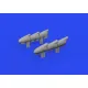 Eduard 632196 1/32 Spitfire Mk.Ia exhaust stacks PRINT Brassin for Aircraft