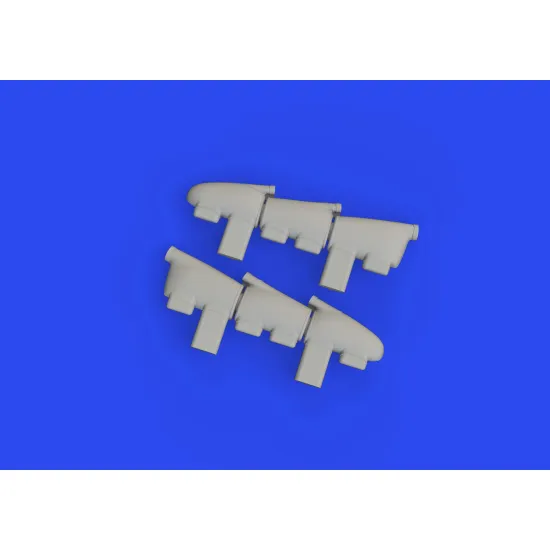 Eduard 632196 1/32 Spitfire Mk.Ia exhaust stacks PRINT Brassin for Aircraft