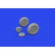 Eduard 632198 1/32 MC.202 wheels Brassin for Aircraft
