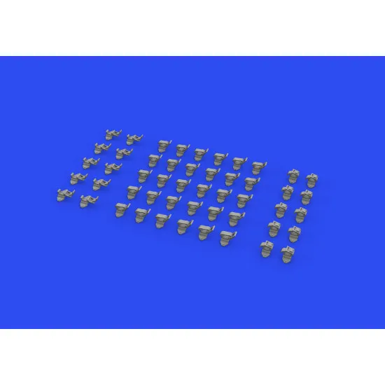 Eduard 635017 1/35 WWII German clamps Type 1 PRINT Brassin for AFV