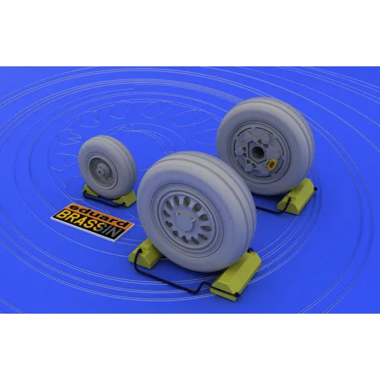 Eduard 648011 1/48 F-16 late wheels Brassin for Aircraft