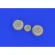 Eduard 648011 1/48 F-16 late wheels Brassin for Aircraft