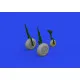 Eduard 648011 1/48 F-16 late wheels Brassin for Aircraft