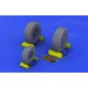 Eduard 648017 1/48 F-22A wheels Brassin for Aircraft